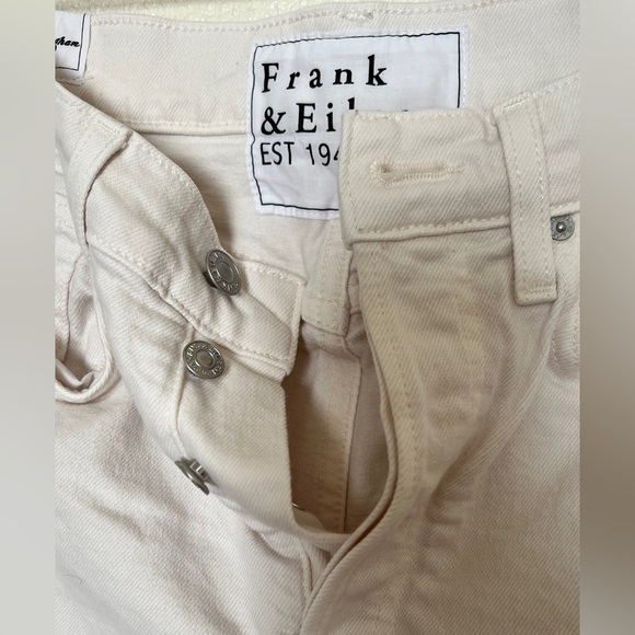 Frank & Eileen Monaghan Jeans Crop Raw Hem Off White Cream 27 Straight. - Picture 5 of 12
